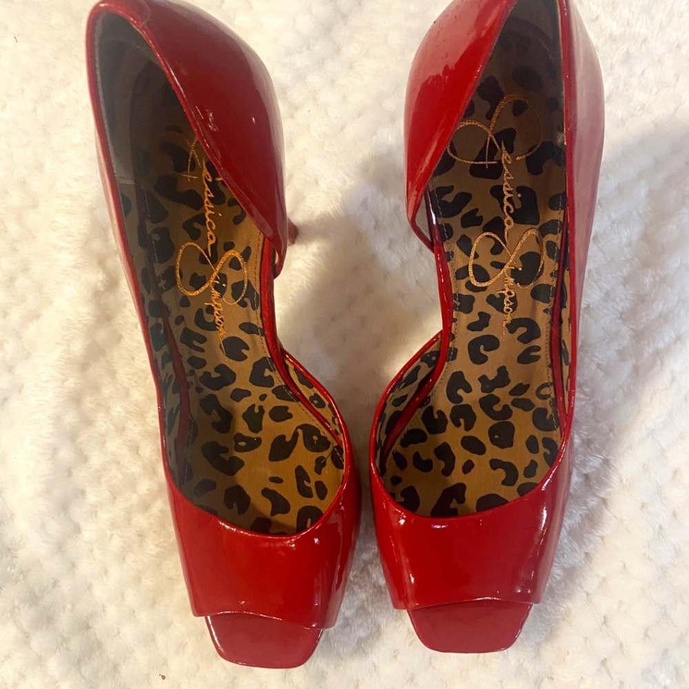 Red Open-toe Jessica Simpson Heels